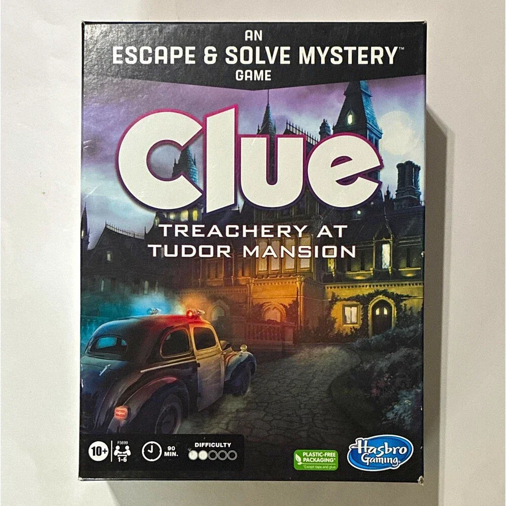 Clue Treachery at Tudor Mansion Escape & Solve Mystery Game COMPLETE Hasbro